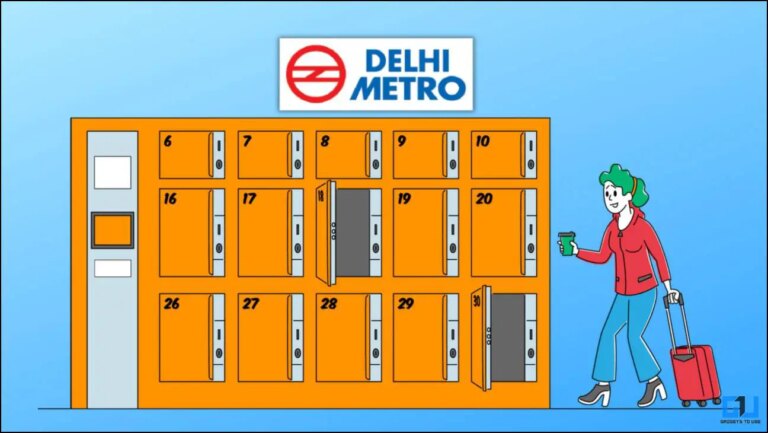 Wie buche oder miete ich ein digitales Schließfach an U-Bahn-Stationen in Delhi?